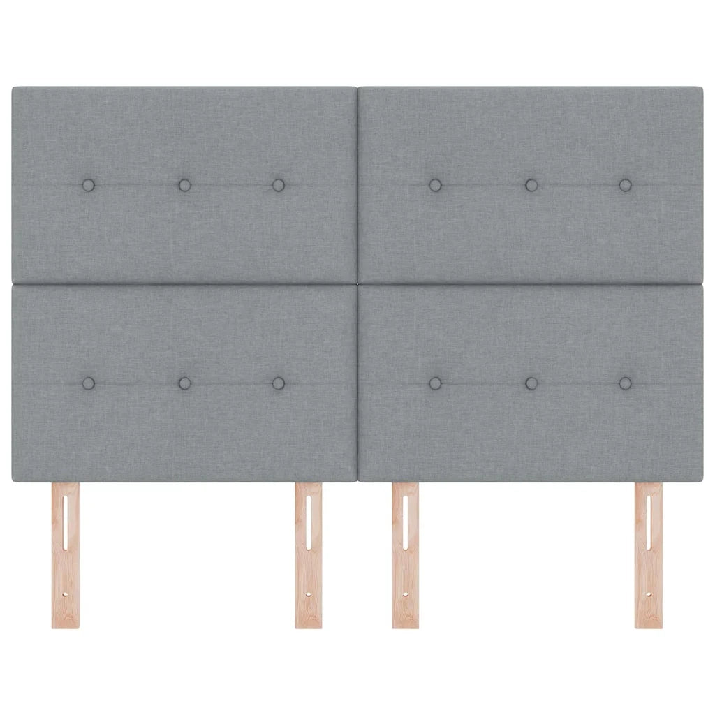 Testiera LED con strisce LED Grigio chiaro 160 cm Tessuto 3338436