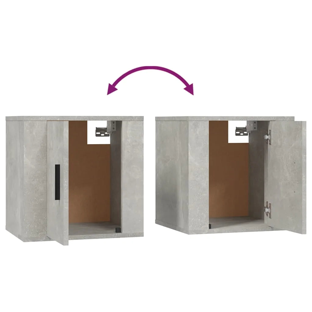 Set di Mobili Porta TV 2 pz Grigio Cemento in Legno Multistrato 3188410