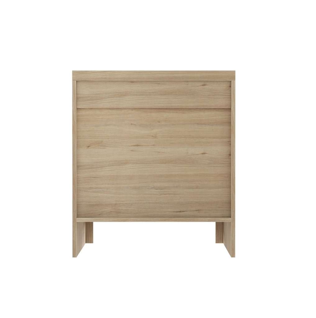 Comodino con cassetto effetto rovere in MDF