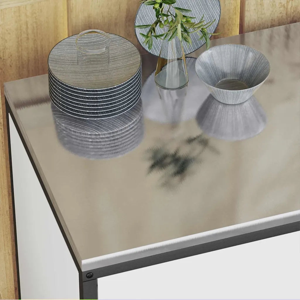 Set di Stoccaggio per Cucina con lo scaffale 2 pcs Bianco 3392688