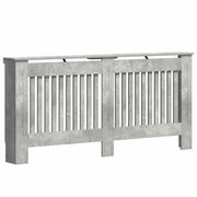 Copritermosifone moderno di design con stecche verticali 172 x 19 x 81 cm in legno grigio cemento 02_0053133