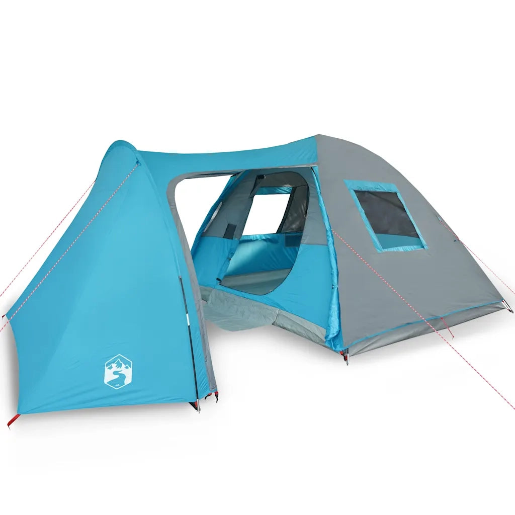 Tenda da Campeggio a Cupola per 4 Persone Blu Impermeabile
