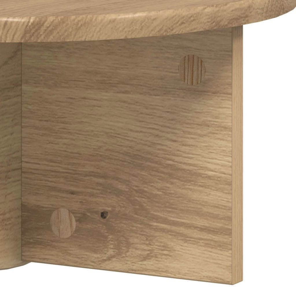 2 pz Scaffale da parete | Ripiano a parete | Mensola a parete Rovere artigianale 38 x 19 x 19 cm