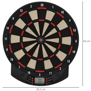 Bersaglio elettronico ULEVR con display LCD, 26 giochi e 185 varianti, per fino a 8 giocatori, nero