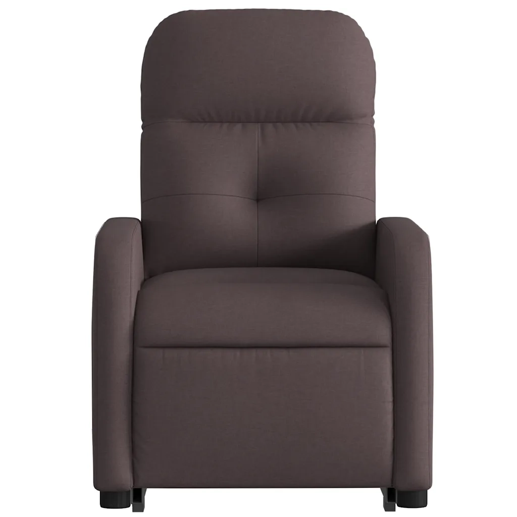 Divano Sedia-Poltrona Alzapersona Reclinante Elettrica Marrone Scuro Tessuto 136937