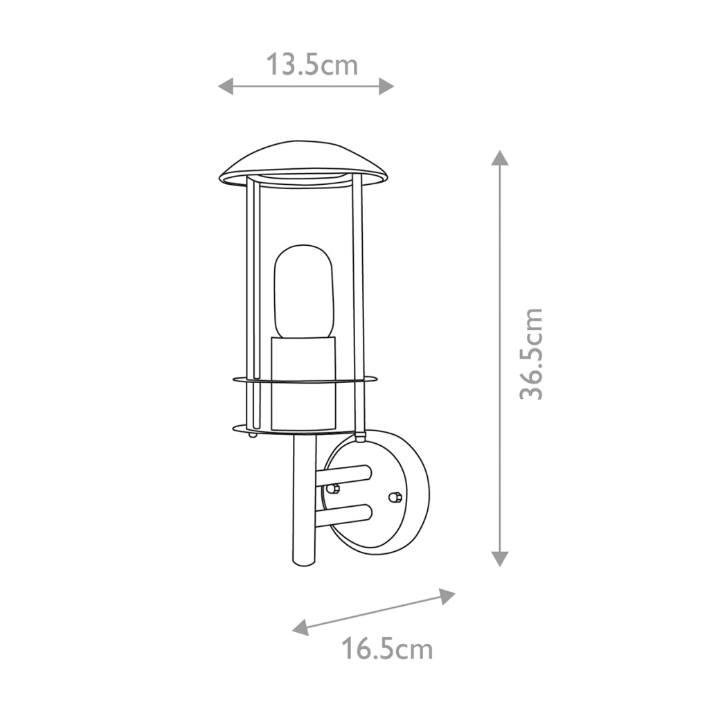 Applique esterna Bruges acciaio inox E27 60W Elstead