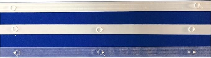 Fettuccia con anelli per tende a pacchetto  FET 011 - Nastro MM 16 da cucire colore bianco