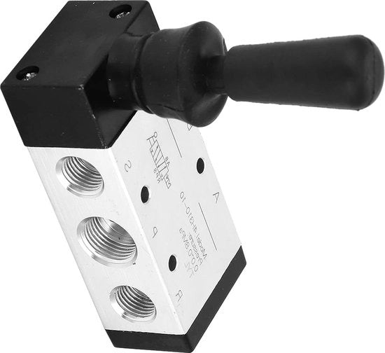 Vendita di un valvola di regolazione dell'aria a 5 vie con due posizioni, maniglia a spinta-pull, diametro del tubo 3/8, modello 4H310-10.