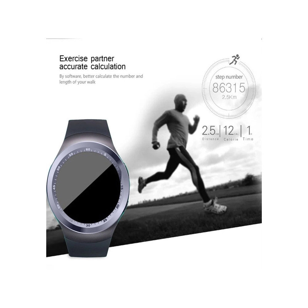 Trade Shop - Smart Watch Y1 1,2 Pollici Bluetooth Android Ios Con Slot Sim Card E Micro Sd -