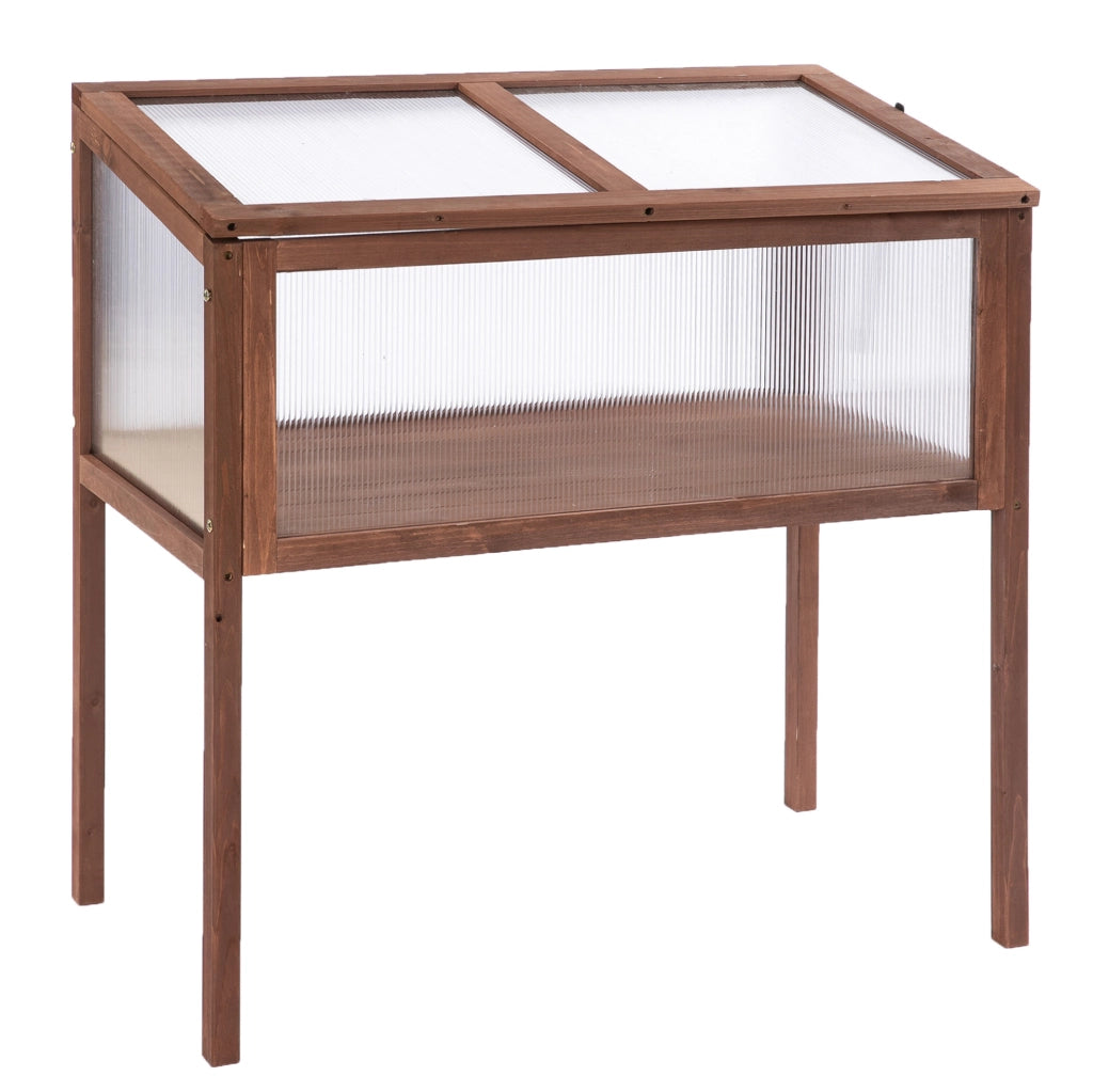 Mini serra rialzata in legno 90 x 50 x 93 cm