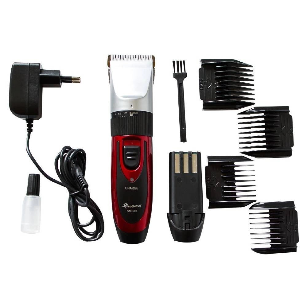Trade Shop - Tagliacapelli Professionale Rasoio Elettrico Doppia Batteria Ricaricabile Gm-550 -