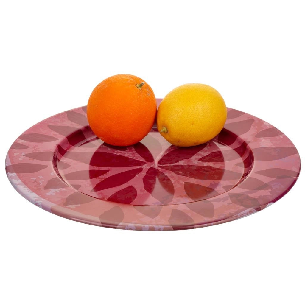 Placca in metallo rosa d33x1,5h