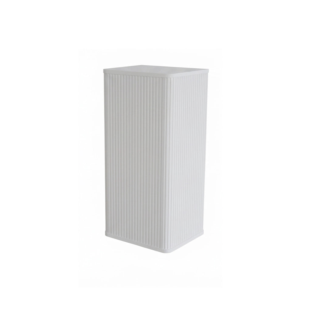 Mobile pensile da parete con ante push-to-open e design a righe, bianco