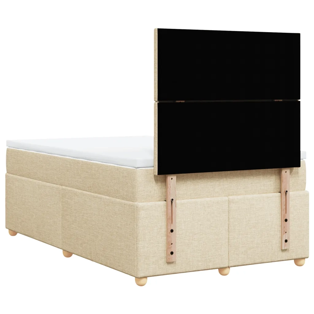 Giroletto a Molle con Materasso Crema 120x190 cm in Tessuto 3293517
