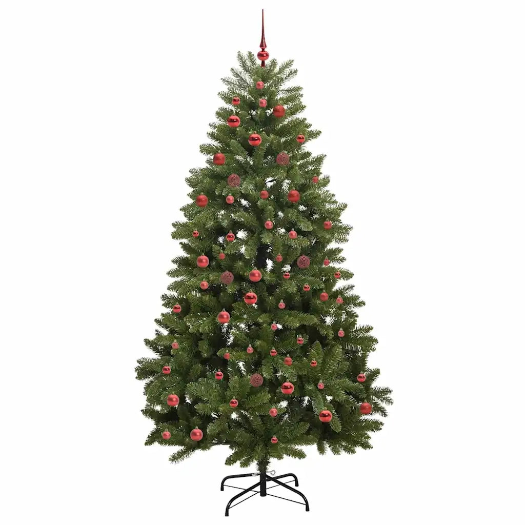 Albero di Natale artificiale 210 cm 300 LED Bianco caldo Verde 3395694