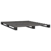 Giroletto in Pallet Grigio Legno Massello di Pino 140x200 cm 285251