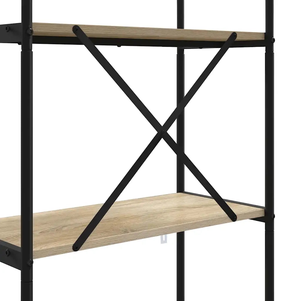 Libreria-Scaffale per Libri-Mobile di Stoccaggio Rovere Sonoma 80 x 30 x 183 cm Legno multistrato 423371