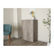 Mobile Multiuso in Kit Rovere Platino 68 x 34 x h 95 cm a 2 Ante con 2 Ripiani