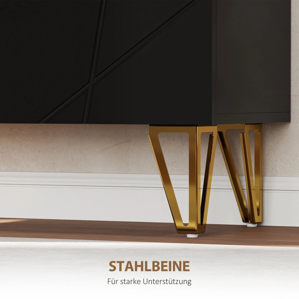 Armadio per scarpe con 2 ante e 3 ripiani regolabili ¨C Minimal ¨C 72x31.5x95 cm nero