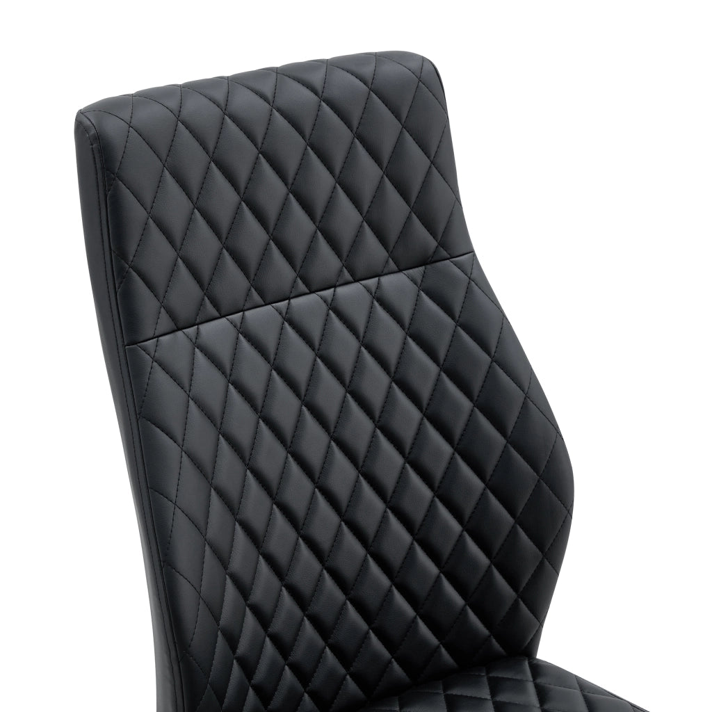 Set tavolo rotondo Ø 60 cm con 2 sedie da pranzo nere e oro HOMVRA
