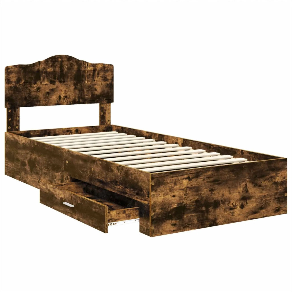Struttura del letto Rovere fumé 90 x 190 cm Legno multistrato 3413251