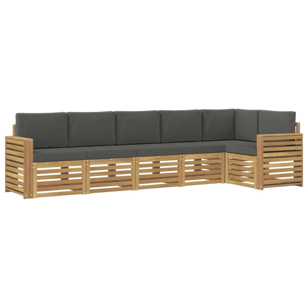 Set di divani da esterno 6 pcs Bianco e Antracite 3391922