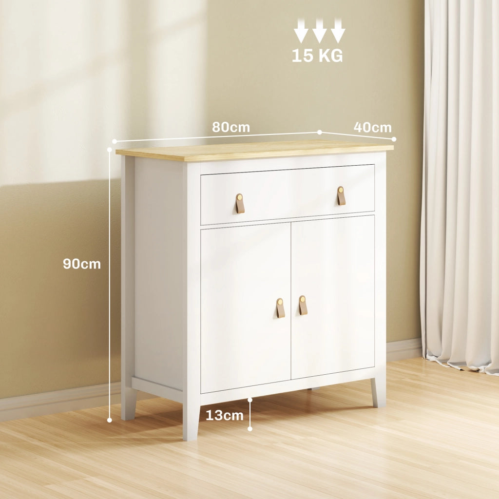 Armadio ¨C Minimal ¨C Bianco e Rovere 80x40x90