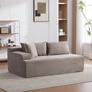 Divano compatto, divano modulare, tessuto chenille, schiuma ad alta elasticità 30D, base antiscivolo, 2 posti, grigio