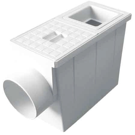 POZZETTO PLUVIALE R. QUADRO 80x80/100x100 mm - scarico Ø 100 mm