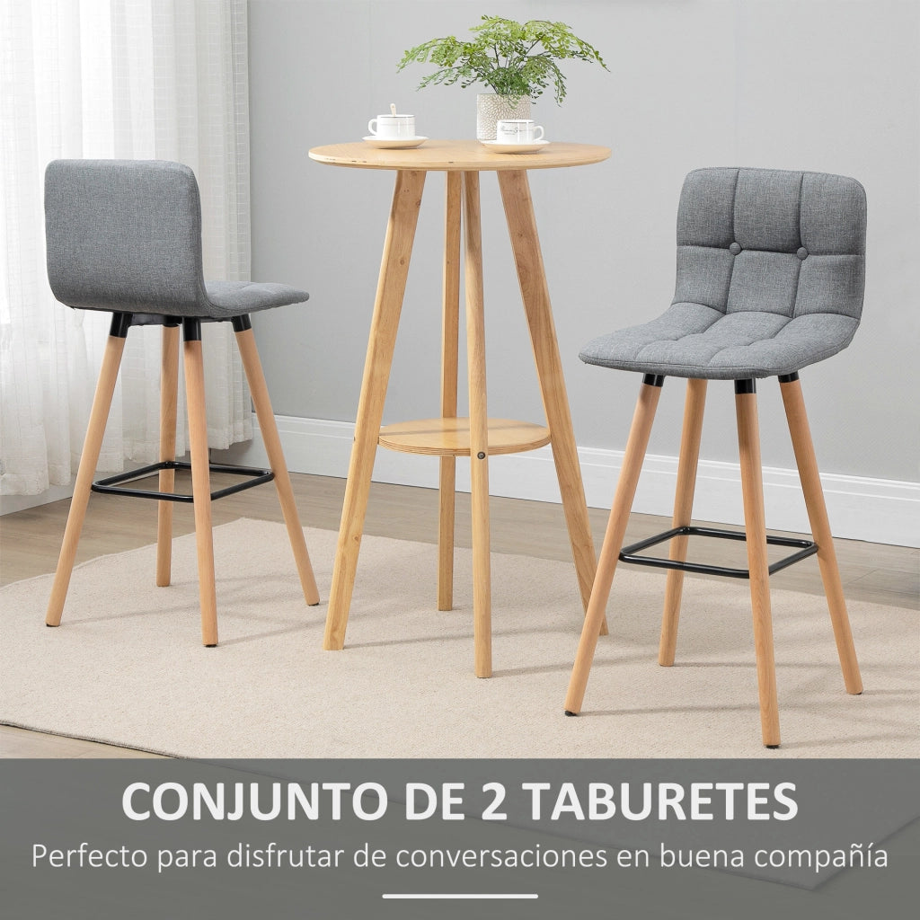 Sgabello da Cucina con Schienale ¨C Minimal ¨C Grigio Legno
