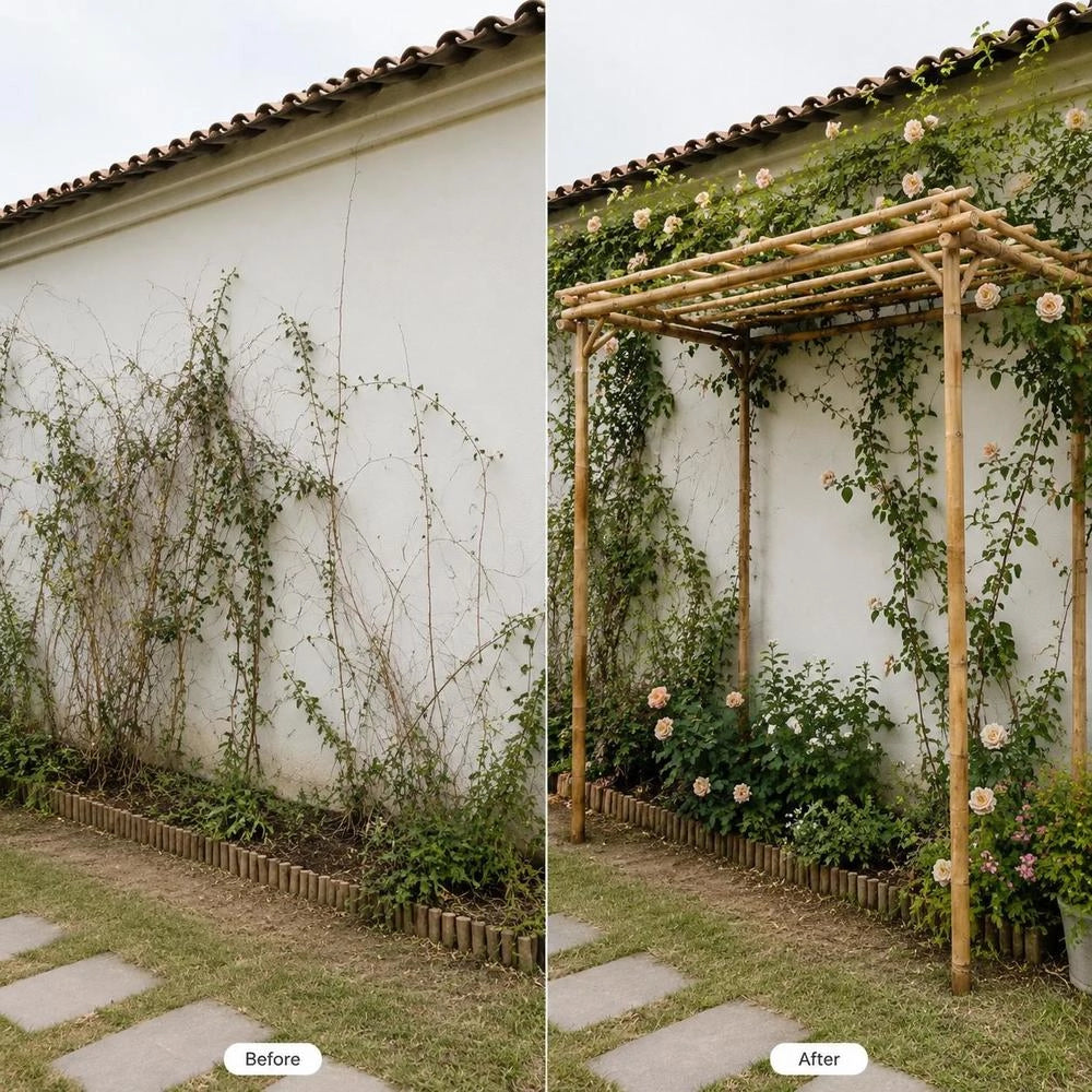 Pergola Bamboo 170x170x220 Cm