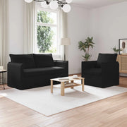 Set di divani 2 pcs Nero 156 x 82 x 85 cm Tessuto 3407569