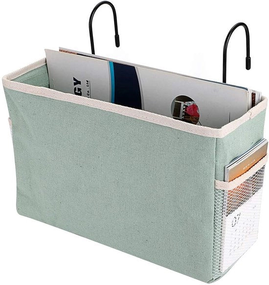 Organizzatore da Appendere per Letto - Ideale per Camera da Letto - Cassetto Verde per Studenti - Pratico e Spazievenditore - Ideale per Dormitorio