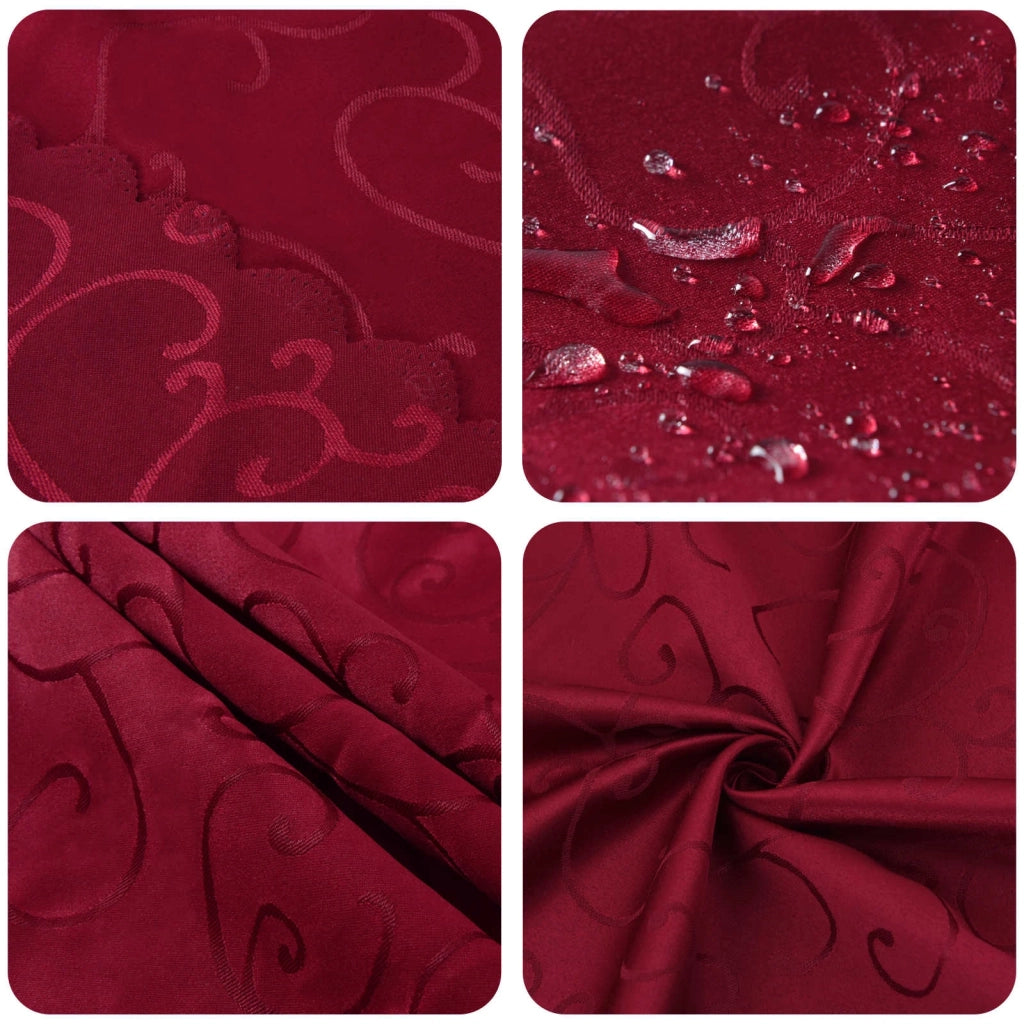 Tovaglia da Tavolo Rettangolare Rosso Vino 140 x 260 cm 42040127