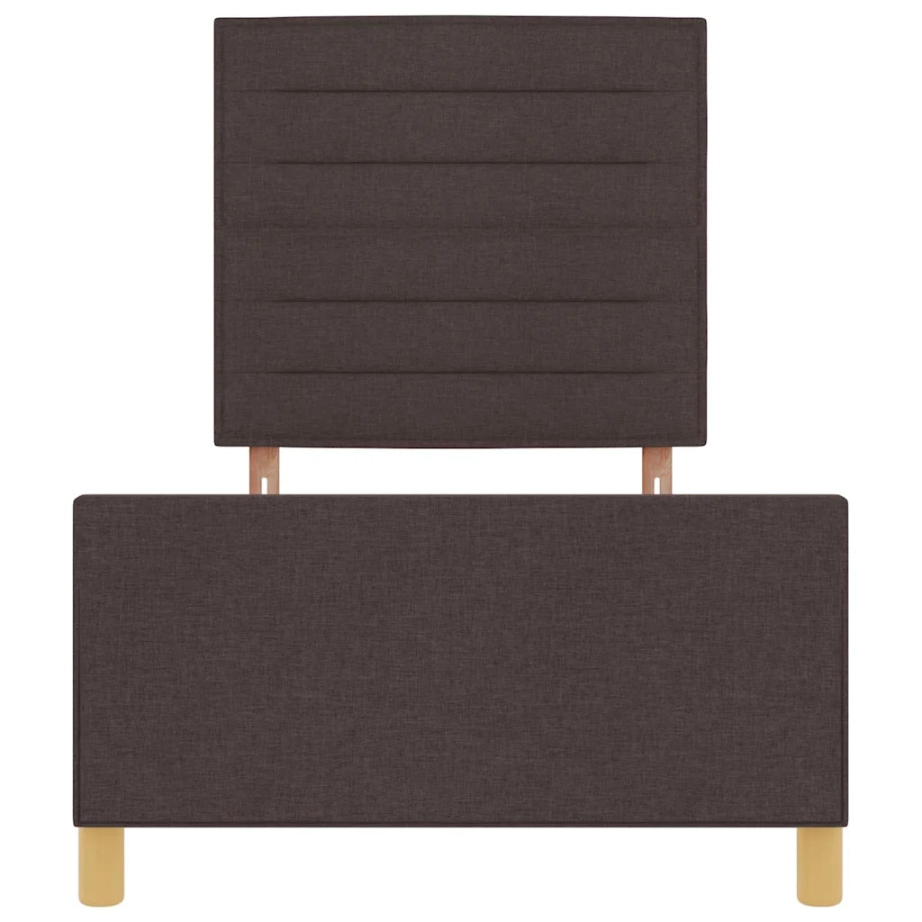 Struttura del letto Marrone scuro 90 x 200 cm Tessuto