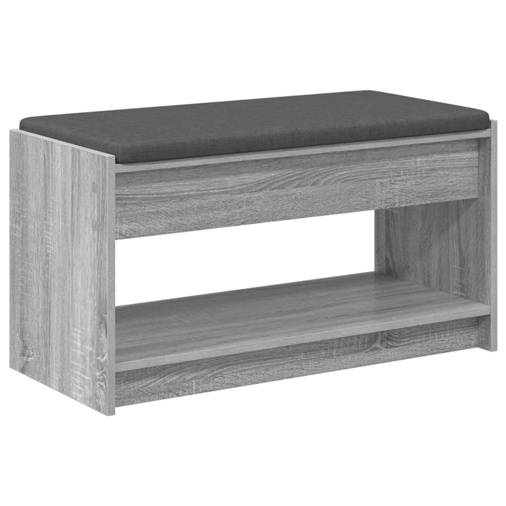 Panca per ingresso con cuscino Sonoma grigia 83 x 38 x 45 cm