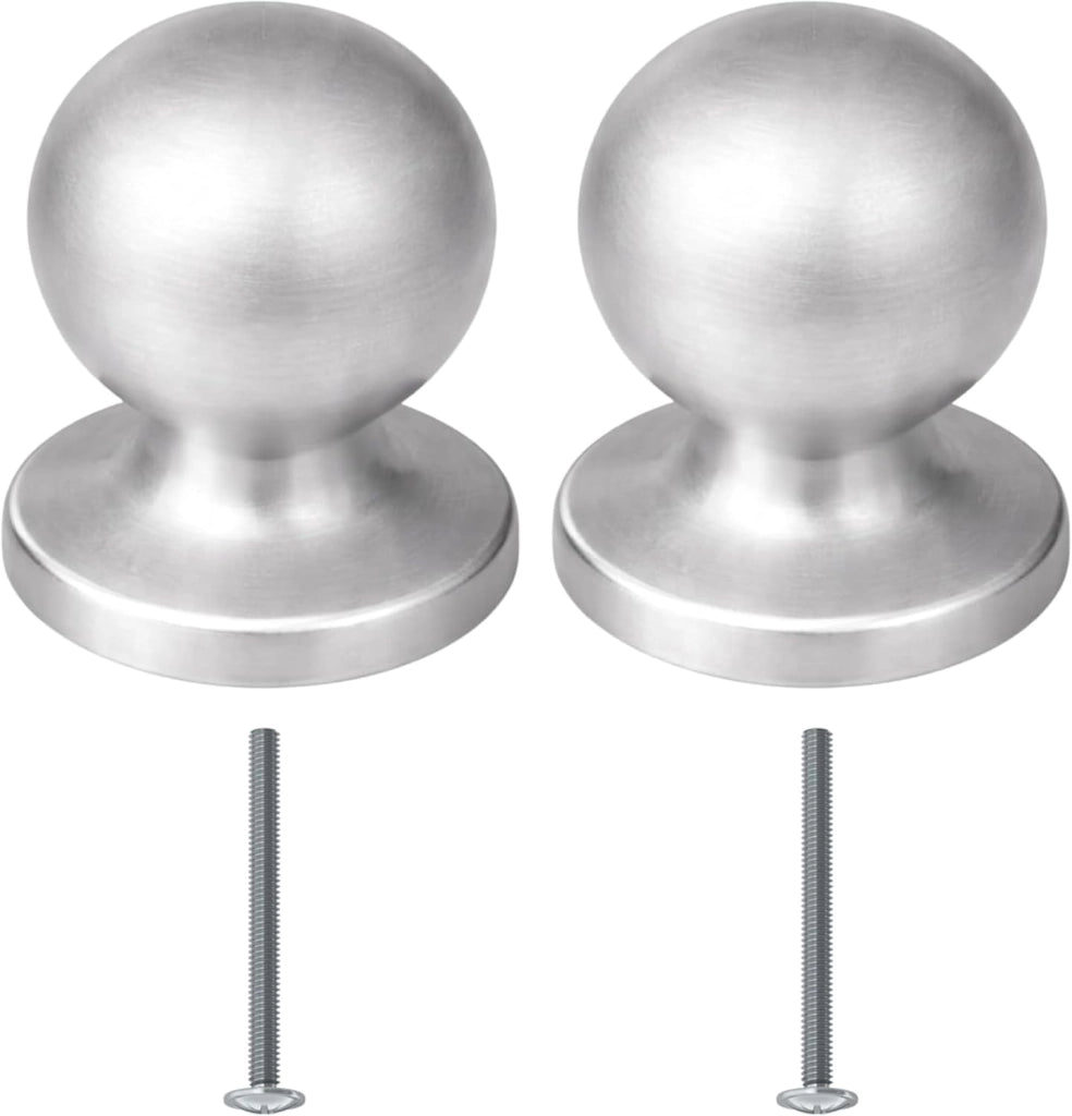 Pomolo per mobili 20x25 mm cromo satinato per cassetti e ante - confezione da 2 pezzi