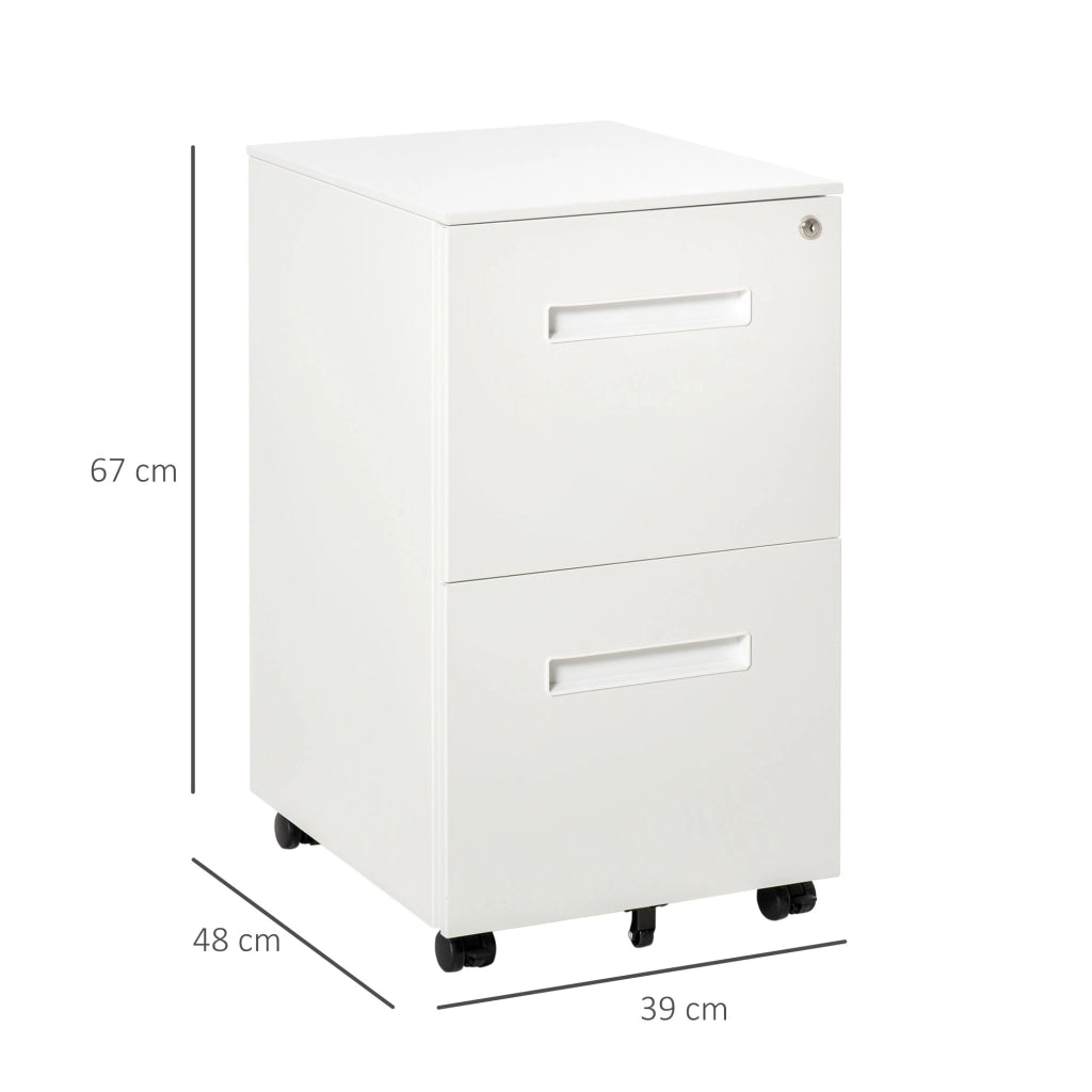 Scrivania con cassettiera a rotelle ¨C Minimal ¨C Bianco 39x48x67cm