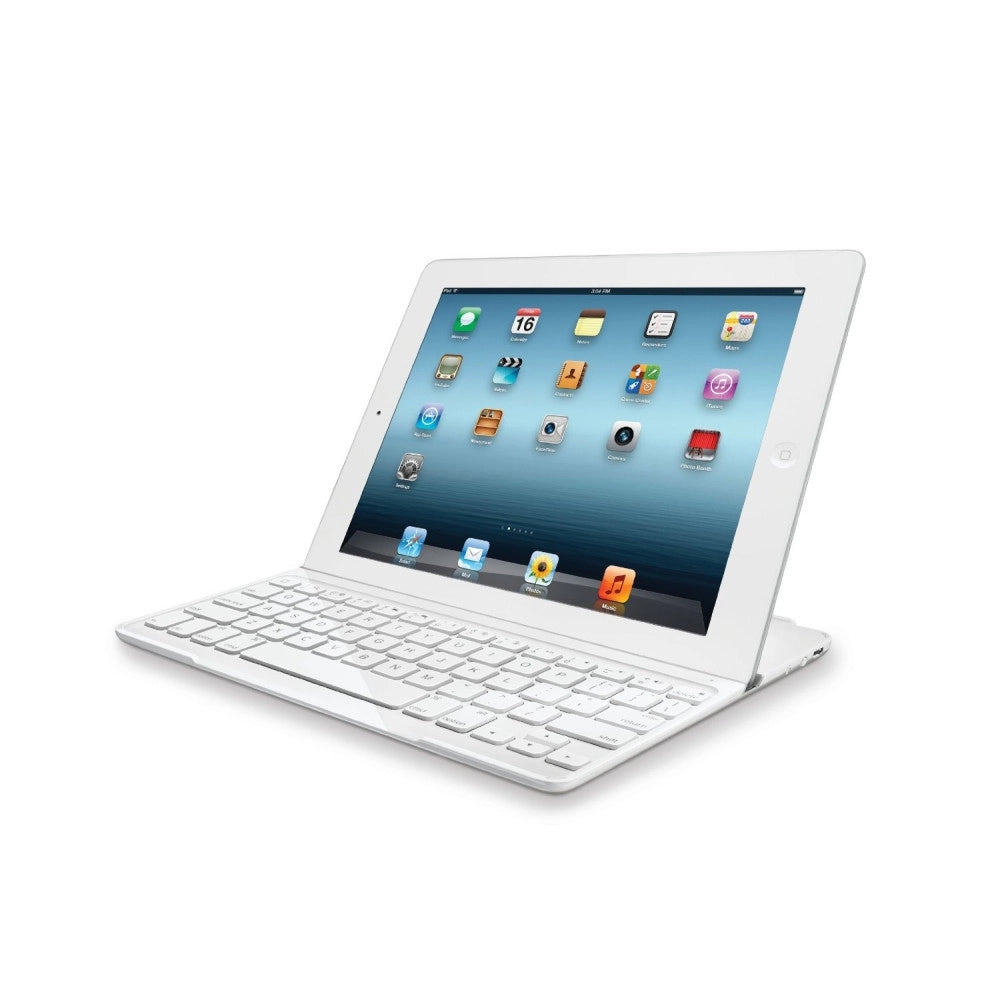 Trade Shop - Tastiera Qwerty Bluetooth Per Tablet Supporto Case Compatibile Bianca -