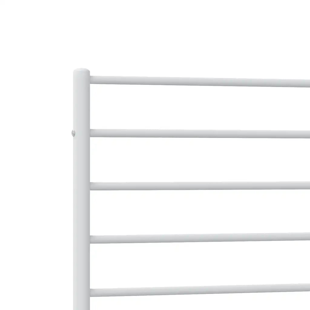 Letto singolo | Letto per adulti | Giroletto senza Materaso con Testiera Metallo Bianco 75x190 cm