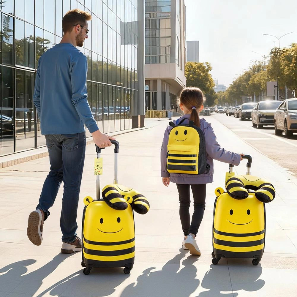 Valigie Bambini 5 Pezzi 45.7cm Zaino Cuscino a U Forma Ape Regalo Compleanno Compagnie Aeree