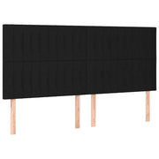 Testiera | Testata Nera 160x5x118/128 cm Tessuto