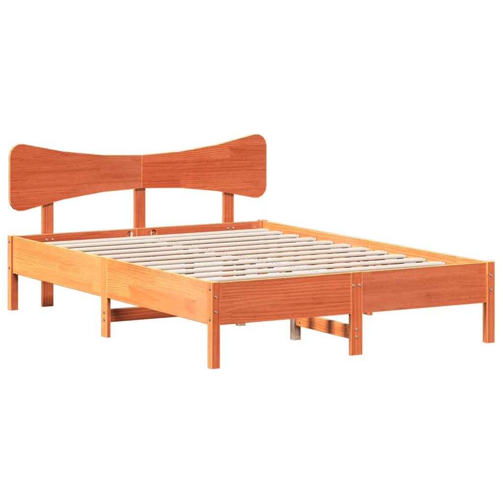 Giroletto senza Materasso Marrone Cera 120x200 cm Legno di Pino 3328237