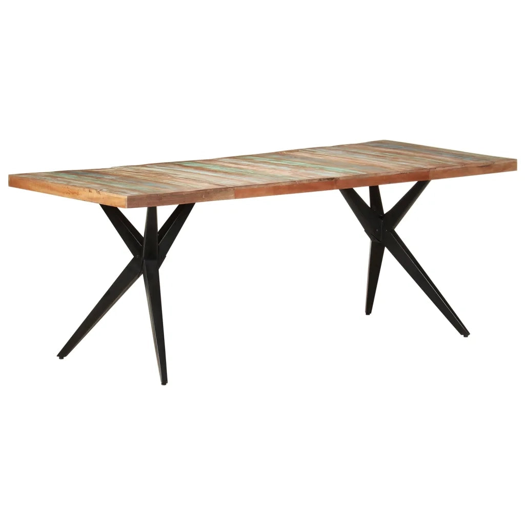 Tavolo da Pranzo 200x90x76 cm in Legno Massello di Recupero 323573