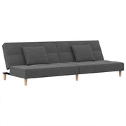 Divano letto | Sof¨¤ letto | Letto singolo a 2 Posti con 2 Cuscini Grigio Chiaro in Tessuto