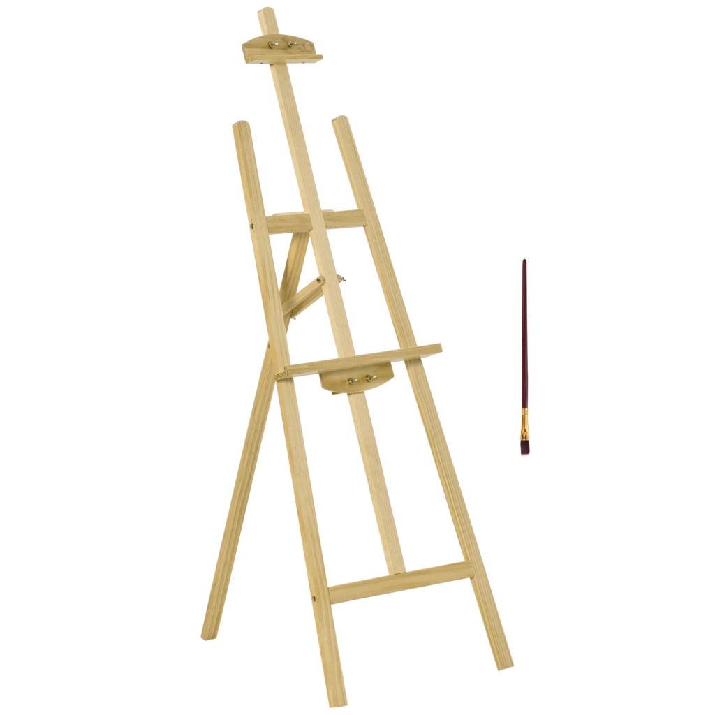 Cavalletto da Pittura Regolabile in Legno di Pino ¨C Zephmum ¨C 51.5x71.5x134.5 cm