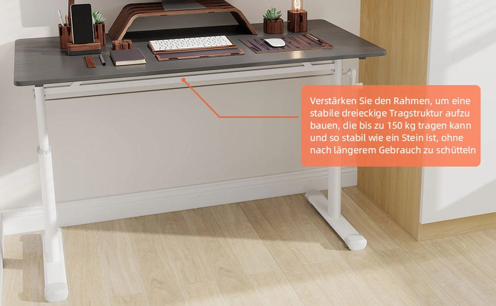 Scrivania Regolabile in Altezza per Studio e Ufficio, Design Compatto e Versatile