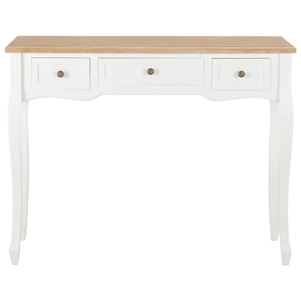 Tavolo Consolle | Tavolo d'Ingresso da Trucco con 3 Cassetti Bianco