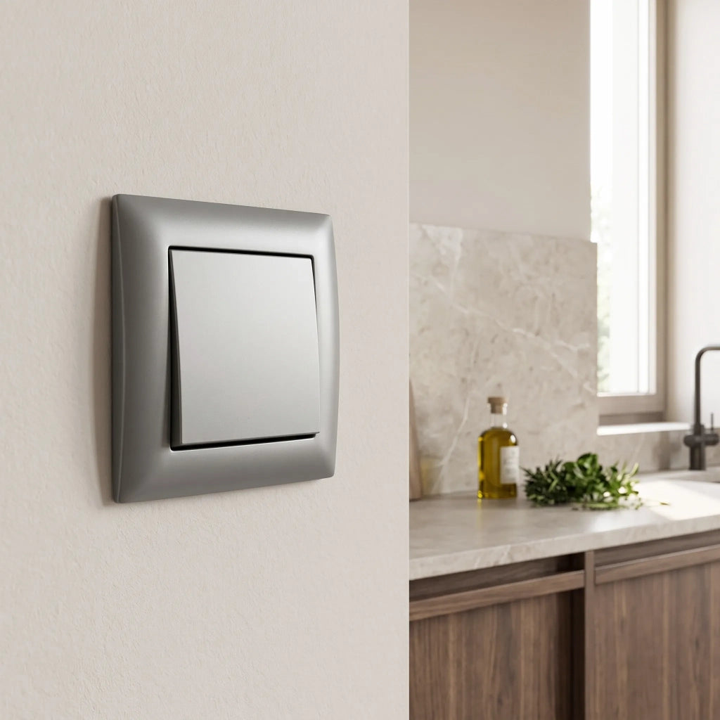 Interruttore Singolo Con Cornice Oste Jnh006-w Grey
