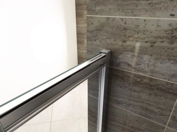 Box doccia in Cristallo 8 mm due lati con trattamento anticalcare e chiusura soft-close - Misura: 80x140 xh195cm